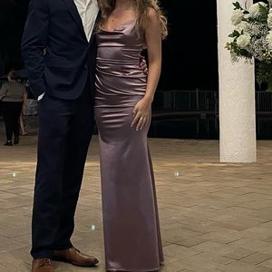 Lilac, Light Purple, Satin Dress from Windsor.